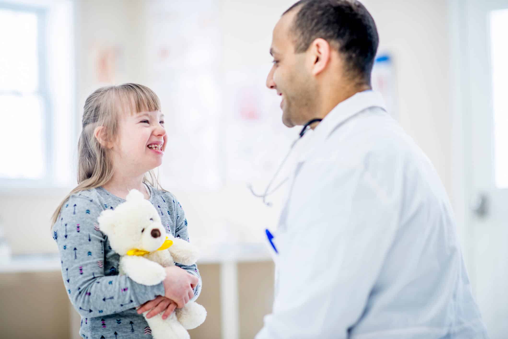 Child patient with Down syndrome.